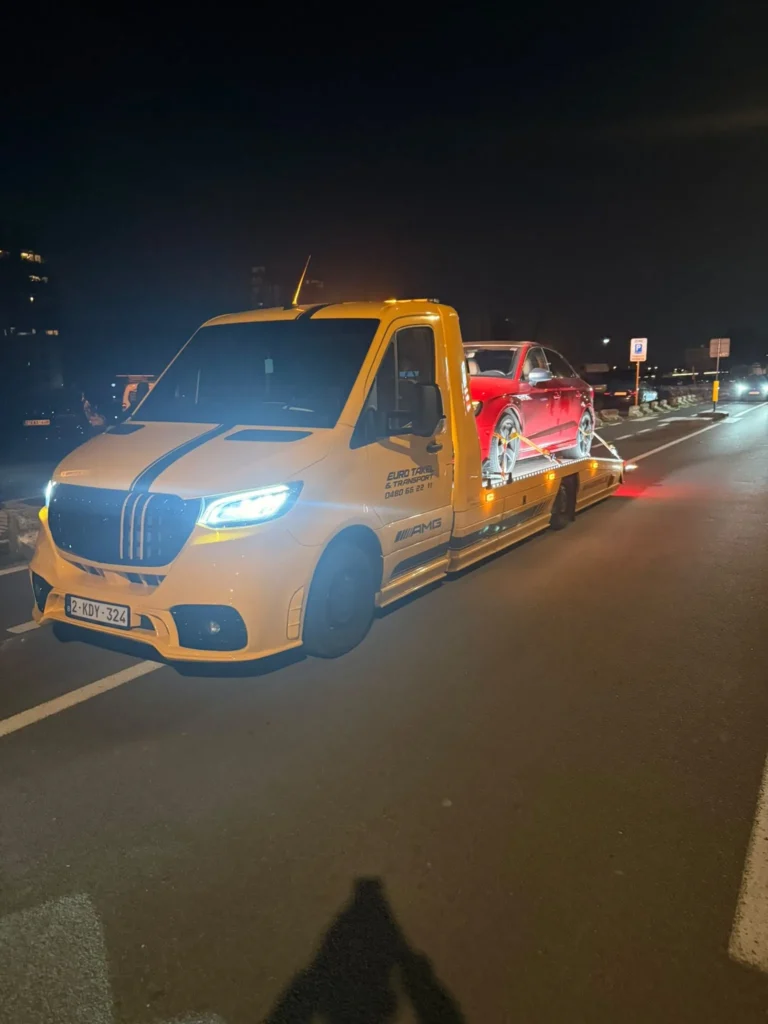 Onderweg met een rode Audi