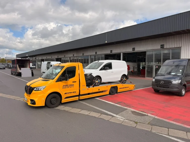 Bestelwagen ophalen op bedrijfsterrein